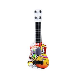 Juguete De Guitarra, Mini Juguete De Guitarra Para Niños Material Plástico Simulación Reproducible Plástico Música Para Niños Juguete Para Niños Para Niñas Niños Regalo De Cumpleaños Escuela(Pintada)