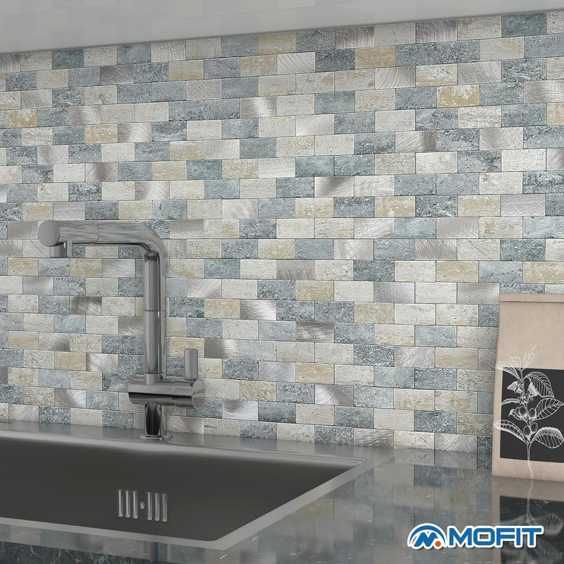 M MOFIT Peel and Stick Brick Backsplash for Kitchen,Back Splash