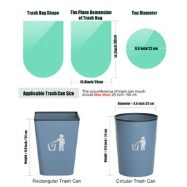 AYOTEE 100%堆肥化可能ゴミ袋 小型堆肥バッグ 1.3ガロン 100枚 小型ゴミ袋 堆肥化可能バッグ キッチンコンポストビン用 ASTM D6400規格に準拠 OK Compost認定済み 5L