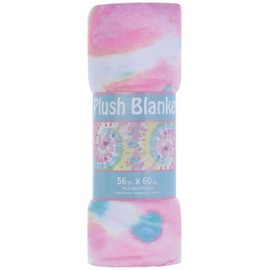 iscream Blissful Boho Silky Soft Plush 56" x 60" Fleece Throw Blanket - Sherbert Swirl Tie Dye