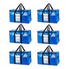 TAILI Extra Large Moving Bags, 6 Pack Blue Heavy Duty