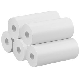 Misilmp Thermal Paper for Children, Instant Cameras, 5 Rolls Thermal Paper, Children's Camera, Camera Printing Paper, White, Zero Inks Refill Paper Roll for Instant Cameras (57 x 30 mm)