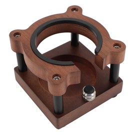 Bear Shaped Coffee Filter Holder, Espresso Tamper Stand Made of Walnut Wood, Environmentally Friendly Coffee Tamper Station, Fits Portafilters with 51 mm, 53 mm and 58 mm