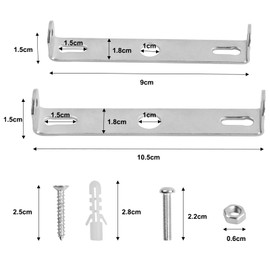 Anseom Pack of 4 Ceiling Light Brackets for Ceiling Light 90/105 mm with Screws Accessories for Replacement Accessories Home Office Ceiling Light Lamp Holder