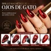 Esmaltes Uñas Gel Uñas Efecto Ojo Gato 3ddoble Iman,6 Uds