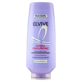 L'Oréal Elvive Moisturising Conditioner for Dry and Dull Hair, Radiant, Voluminous and Light Hair, Up to 72 Hours of Moisture, Enriched with Pure Hyaluronic Acid
