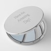 THINGS REMEMBERED Engraved Round Silver Compact Mirror (Free Customization)