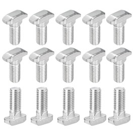 NACX M8 x 20mm T-Slot Drop-in Stud Sliding Bolts, Carbon Steel Hammer Head Bolt T Screw, T-Bolt T Shape Stud Sliding Screw for 40 Series Aluminum Profile, 20PCS