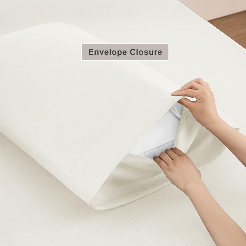 TOSMO Pure Linen Sheets Set, 100% French Natural Linen Flax