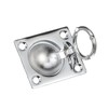 Seachoice 36661 Chrome-Plated Cast Brass Square Flush Hatch Ring Pull,