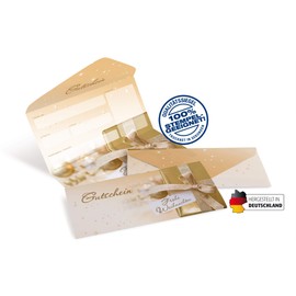 Premium Voucher Cards (Pack of 10) for Christmas, Advent, Winter - Lockable Folding Card, DIN Long