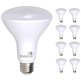 Bioluz LED 8 Pack BR30 LED Bulbs Indoor Flood Lights 90+ CRI 75W Equivalent uses 9.5W 3000K Soft White 850 Lumens E26 Base Dimmable Instant On Interior Home Décor UL Listed FCC RoAS Title 20 Certified