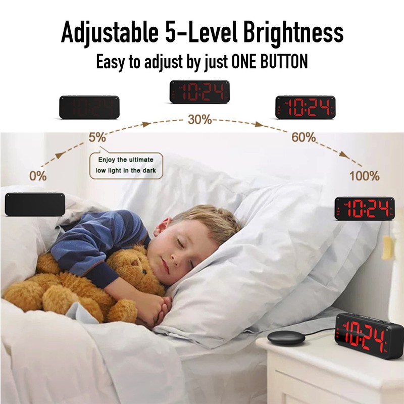 A5 Extreme Powerful Vibration Alarm Clock + Extra Loud Alarm