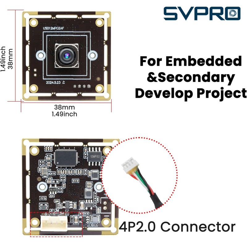 Svpro 12MP Auto Focus USB Camera Module 4K 30fps Webcam