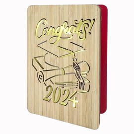 Graduation Congrats Sustainable Bamboo Card, Blank Inside,Congrats