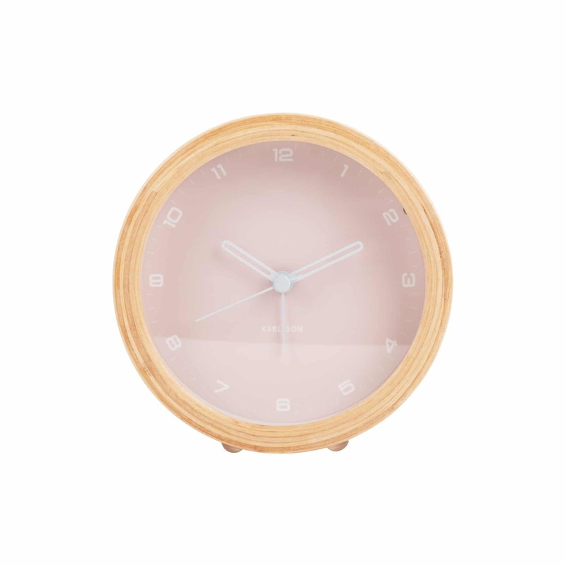 Karlsson [DL] Alarm Clock Gentle w. Light Soft Pink