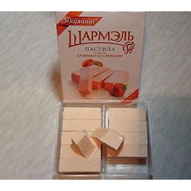 RUSSIAN PASTILA "SHARMEL" Strawberry with Cream 221 g Пастила клубника со сливками Ударница "Шармэль"