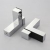 Staircase Glass Clamp Stair Brackets Holder Flat 2 Pcs or