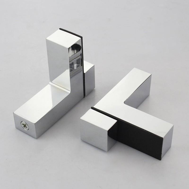 Staircase Glass Clamp Stair Brackets Holder Flat 2 Pcs or