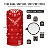 Fast Mask Red Bandana Neck Gaiter- Breathable Fabric, 100% Polyester