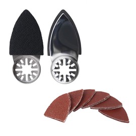 52Pcs Oscillating Multi Tool Finger Sanding Pads Accessories Kit Triangular Finger Sanding Pads & Multifunctional Triangular Finger Sanding Discs Universal Interface Oscillating Tool Accessories