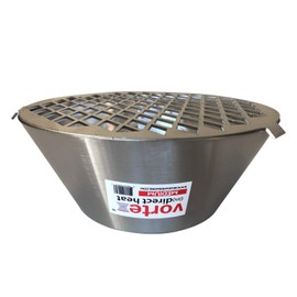 Vortex™ Direct Sear Grill Grate Accessory fits Medium BBQ Vortex Charcoal Cone; for 18.5 22.5 26.5 Weber, WSM, Kettle, UDS - Stainless - USA Made Genuine 12" Round (12in Grate with Medium Vortex)