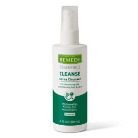 Medline Remedy Essentials Spray Cleanser (4 fl oz Spray), 1 Count, Scented, Full Body Cleanser & Shampoo, Sulfate Free, Gentle Body Wash, For Men & Women, Incontinence Cleaning, Bedside Cleansing | Medline