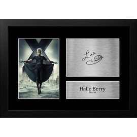 HWC Trading FR A4 Halle Berry X-Men Storm Gifts Printed Signed Autograph Picture for Movie Memorabilia Fans - A4 Framed