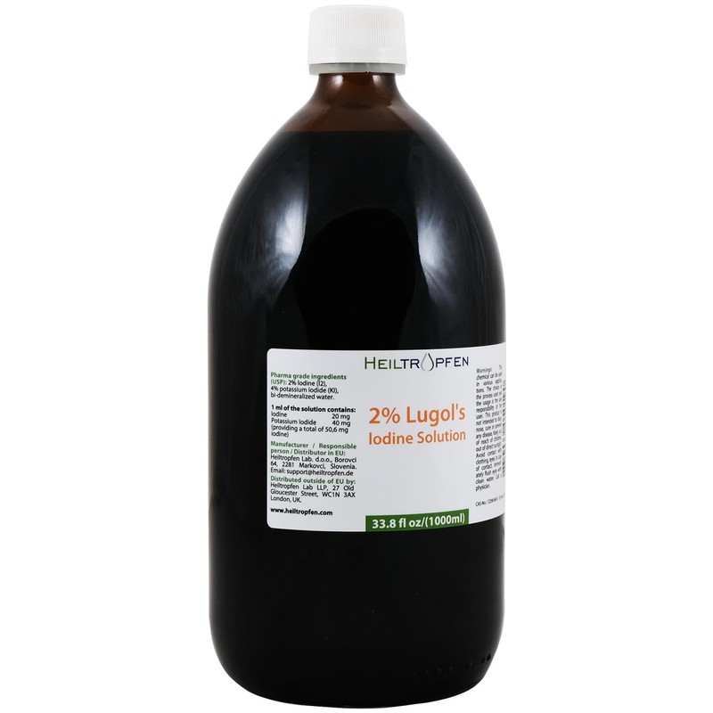 2% Lugols Iodine Solution | 33.8 Fl Oz - 1000