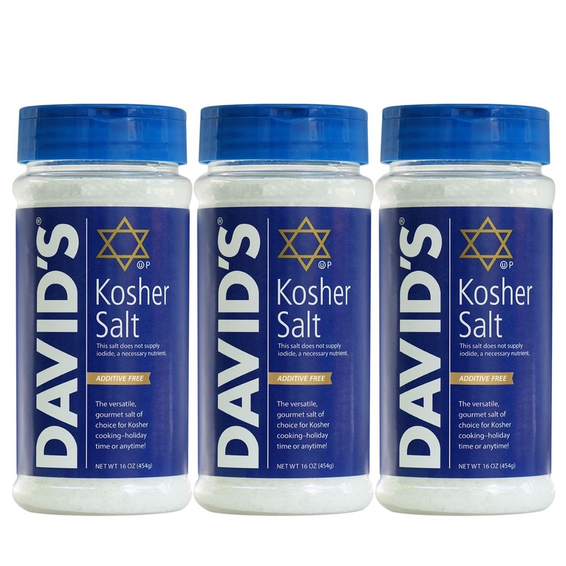 David's Kosher Salt Canister 16.0 Oz(Pack of 3)3