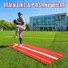 Qryovsa Softball Pitching Mat with Pitching Rubber & Stride Line,