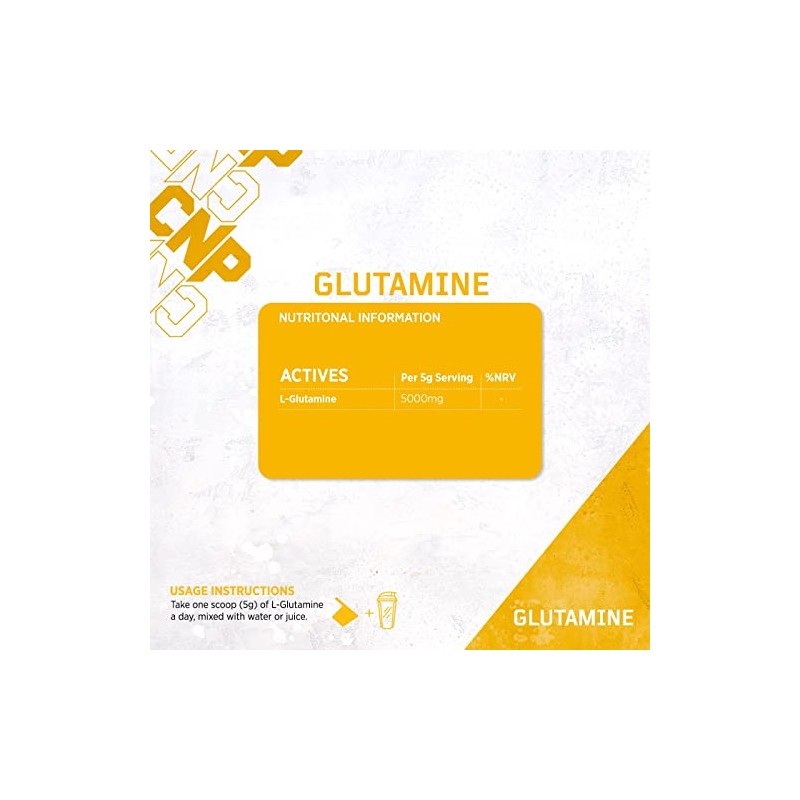 CNP Professional Glutamine, 100% Pure L-Glutamine Powder, 250g Pouch