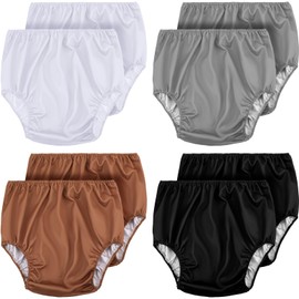 Panitay 8 Pcs Adult Diaper Cover Incontinence Leakproof Plastic Pants Reusable Diapers Cover Waterproof Underwear for Women Men(Multicolored, Medium)