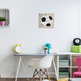 Stupell Industries Rustic Sports Soccer Ball Wall Plaque Art by Kim Allen