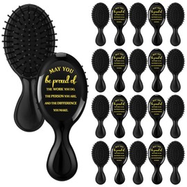 20 Pcs Mini Hair Brush Bulk Inspirational Thank You Gifts for Women Travel Detangler Hair Brush Appreciation Gifts Be Proud of Present for Employee Teacher Nurse Coworkers Graduate Mother's Day