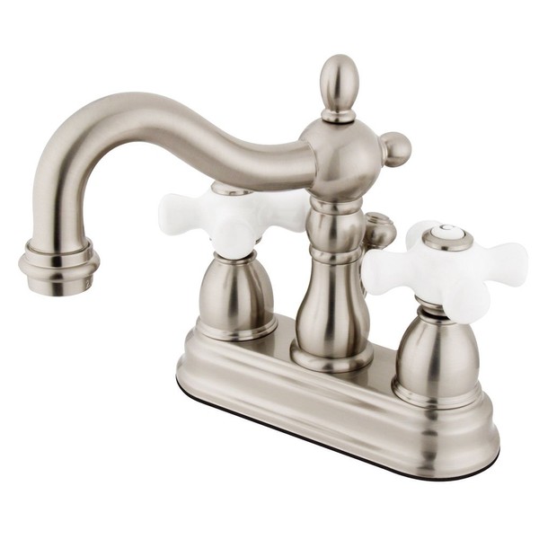 Elements of Design New Orleans EB1608PX Centerset Lavatory Faucet with Retail Pop-Up, 4-Inch, Brushed Nickel