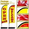 Buryeah 2 Sets Now Open Flag Banner for Business Advertising