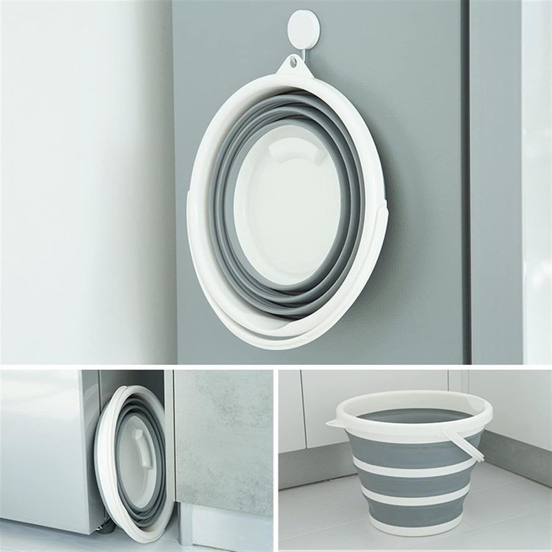 König Design Foldable Bucket, Round, Space-Saving & Robust, BPA-Free, Ergonomic