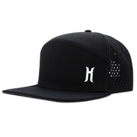 HatKings Performance Trucker Snapback Hat – Water & Sweat Resistant, Lightweight Moisture-Wicking Cap Black