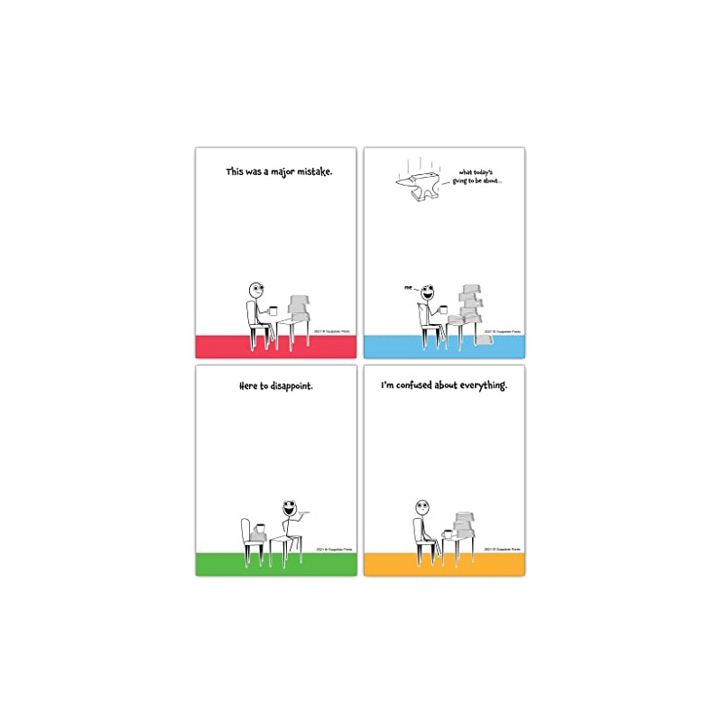 Guajolote Prints Funny Notepads (4-Pack) 4 X 5.25 inch, Humorous