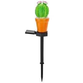 Lawn Light IP65 Waterproof LED Solar Spike Landscape Lamp for Outdoor Backyard GardenSingl Headed Cactus