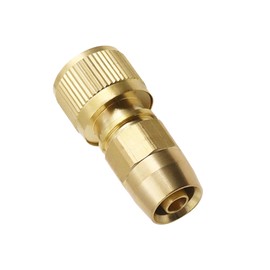 FUATY Expandable Garden Hose Repair Kit, Solid Brass Garden Retractable Hose Quick Connect Fittings, Flex Hose End Repair Adapter for Specific Quick Connector
