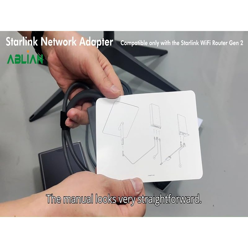 Starlink Ethernet Adapter V2, Compatible with Gen 2 Starlink Rectangular
