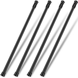 4 Pack Sliding Door Security, Bar Window Security Bars, Adjustable Sliding Glass Door Lock, Window Safety Lock Bar with Rubber Tips, Extendable Tension Rods 15.7-27.6 Inch for Children Home
