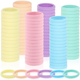 150 Pcs Seamless Elastic Hair Ties No Damage for Thick & Thin Hair, Ponytail Holders, Elastics, Soft Pony Tails Bands for Women, Macaron Candy Colors