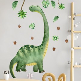 Lotusamber Large Dinosaur Wall Decals for Boys Bedroom Dino Footprint Neutral Wall Stickers Baby Nursery Kids Boys Toddler Playroom Classroom Home Decor Wall Decor Gifts for Kids