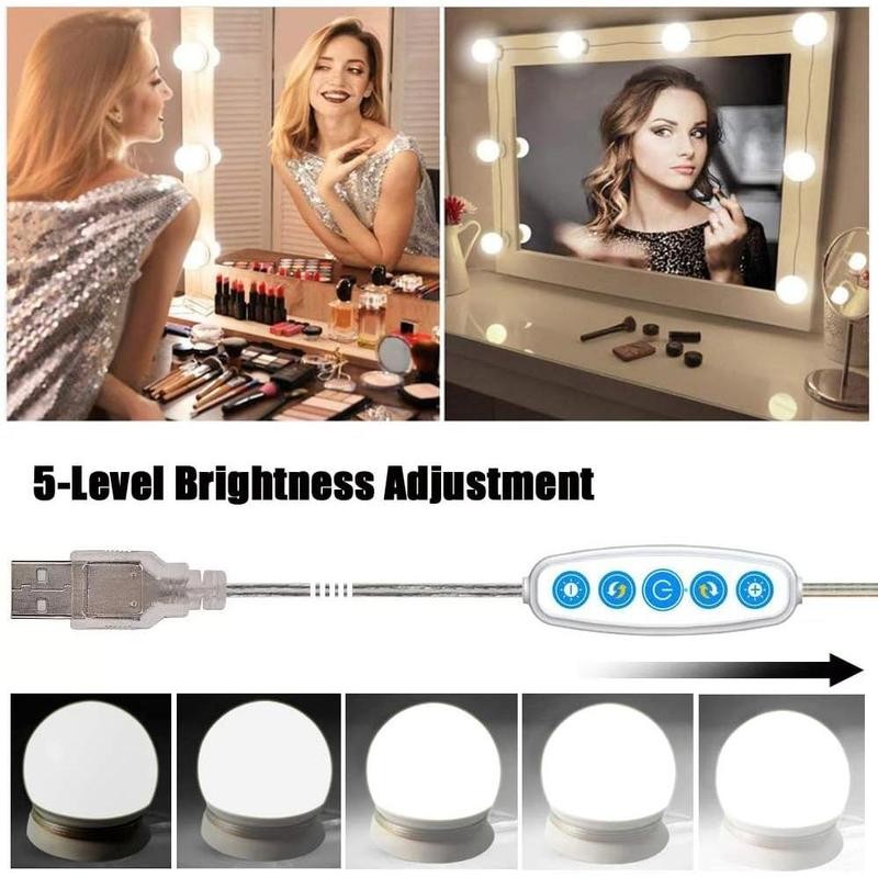Led Vanity Mirror Lights, Hollywood Style Makeup Light with 10