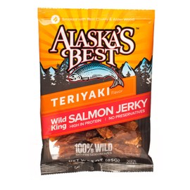 Wild Salmon Jerky 3 Ounce Pouch Teriyaki 3 Bags