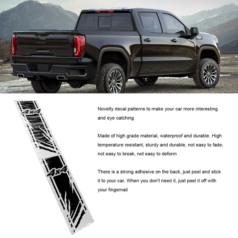 Car Wave Graphics Decals Strong Adhesion Colorfast Waterproof 4 X