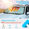 Windshield Sun Shade Compatible with Subaru Forester 2019-2024 Foldable Front